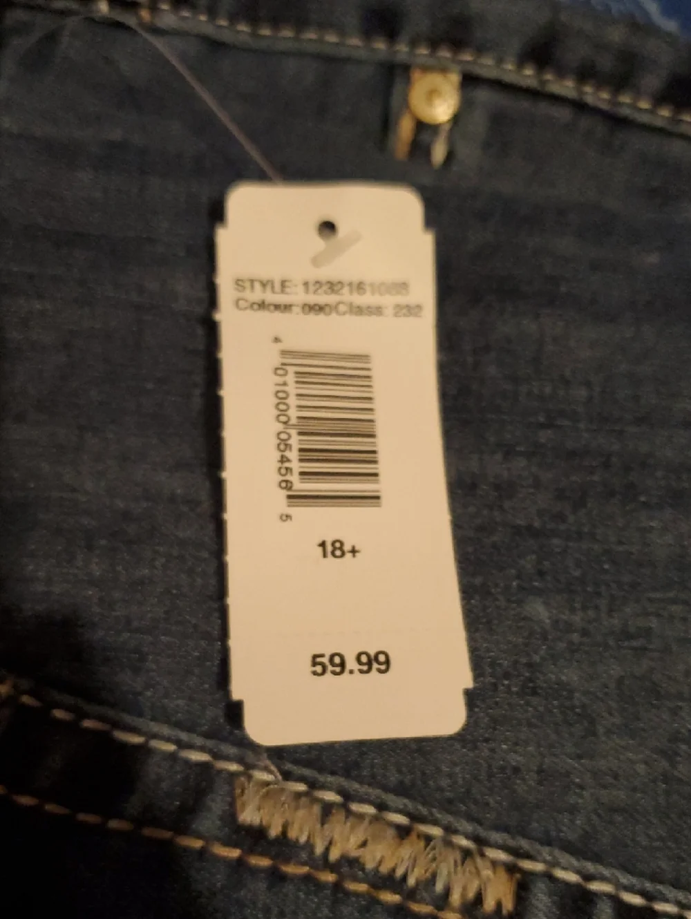 Women’s Dark Wash Capri Jeans - Blue - Picture 5 of 6